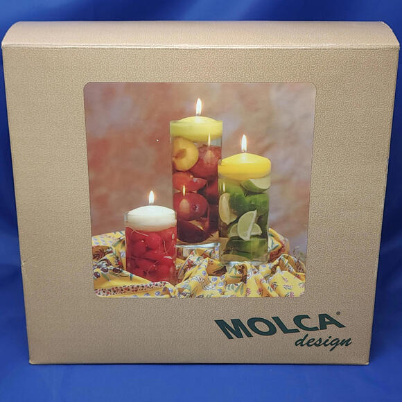 Other - MOLCA Design Glass Cylinder Floating Candle Set - 3 Cylinders & 3‎ Candles
